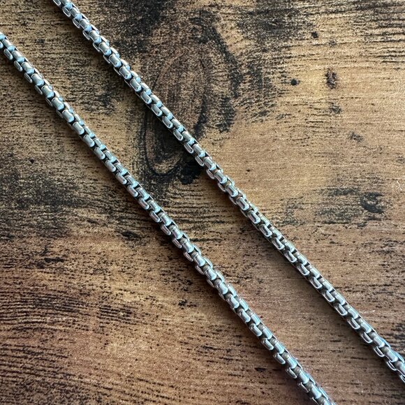 David Yurman Box Chain Necklace in Sterling Silver - 3.6mm - 22" - Picture 4 of 13